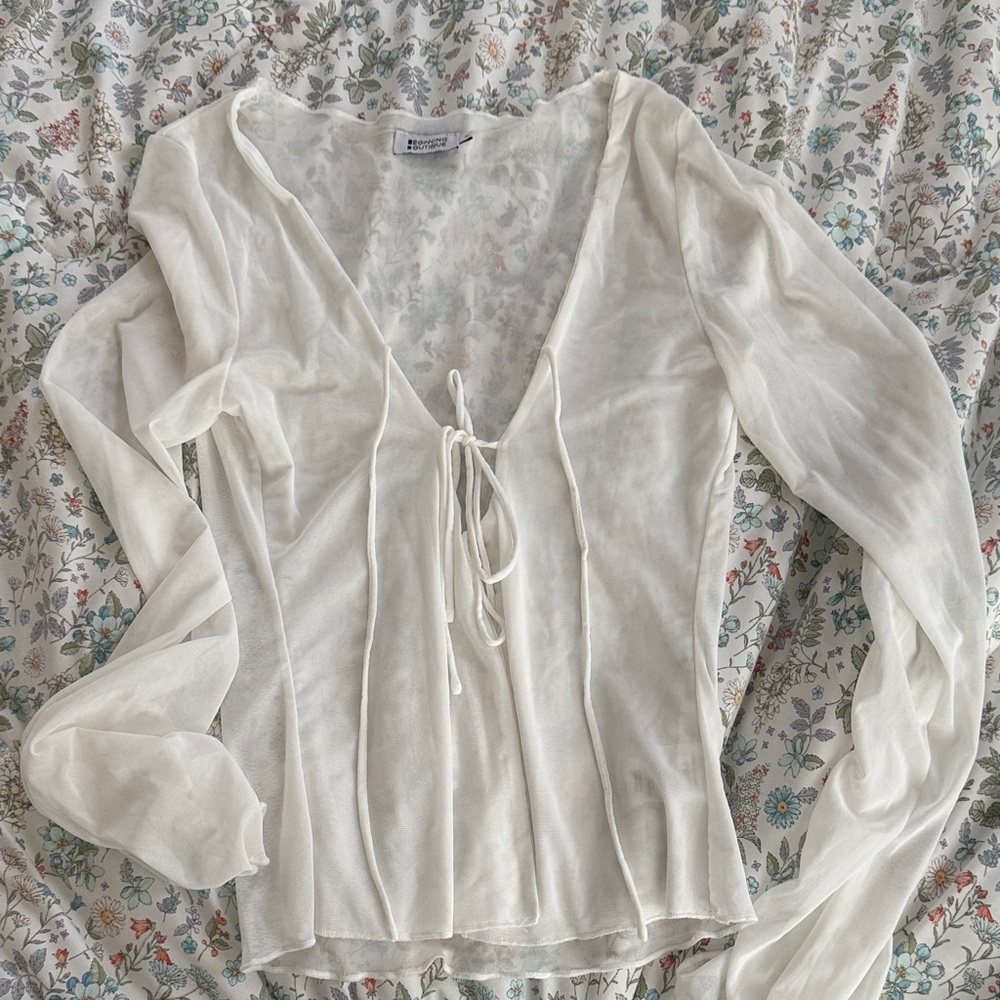 Beginning Boutique Floral Sheer Blouse